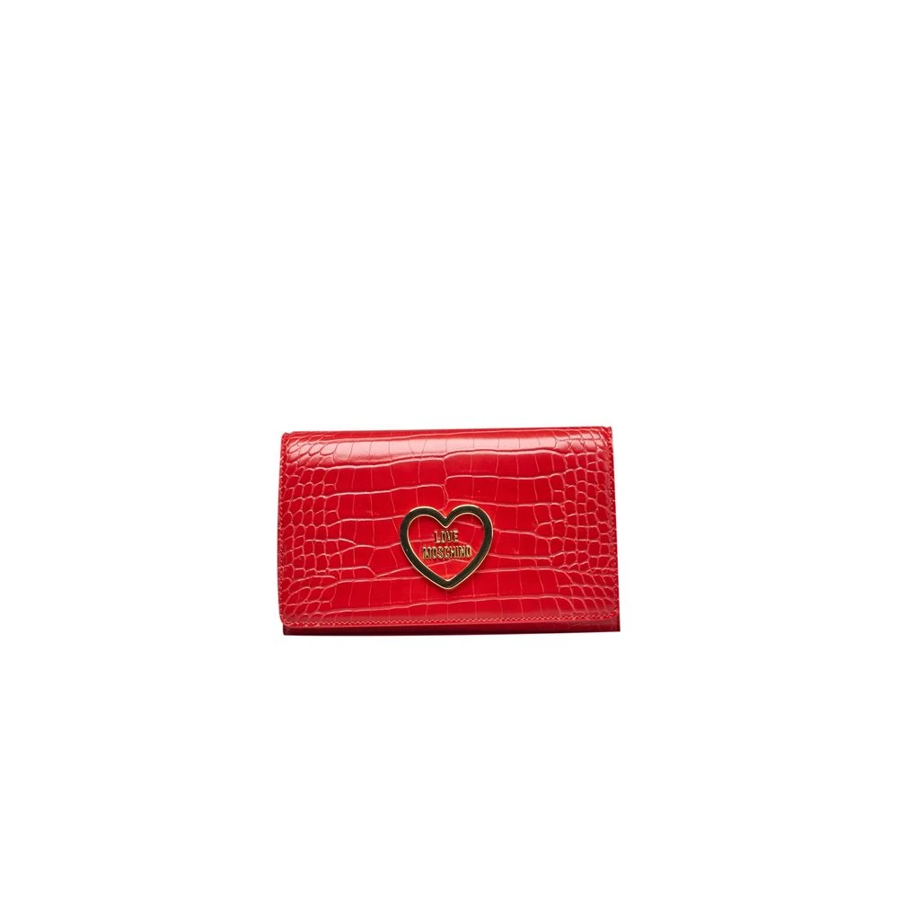 Love Moschino Crossbody Chain Tas met Logo Voorkant Red Dames