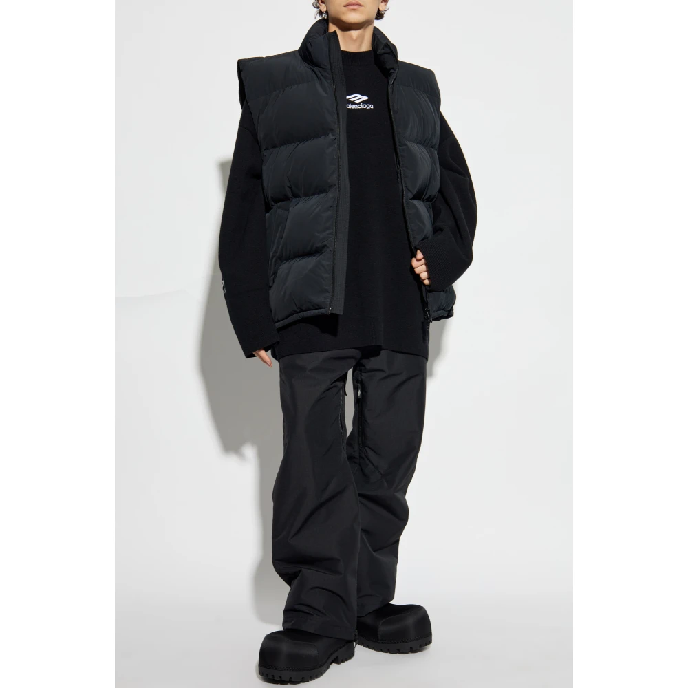 Balenciaga Gewatteerd vest uit de Skiwear-collectie Black Heren