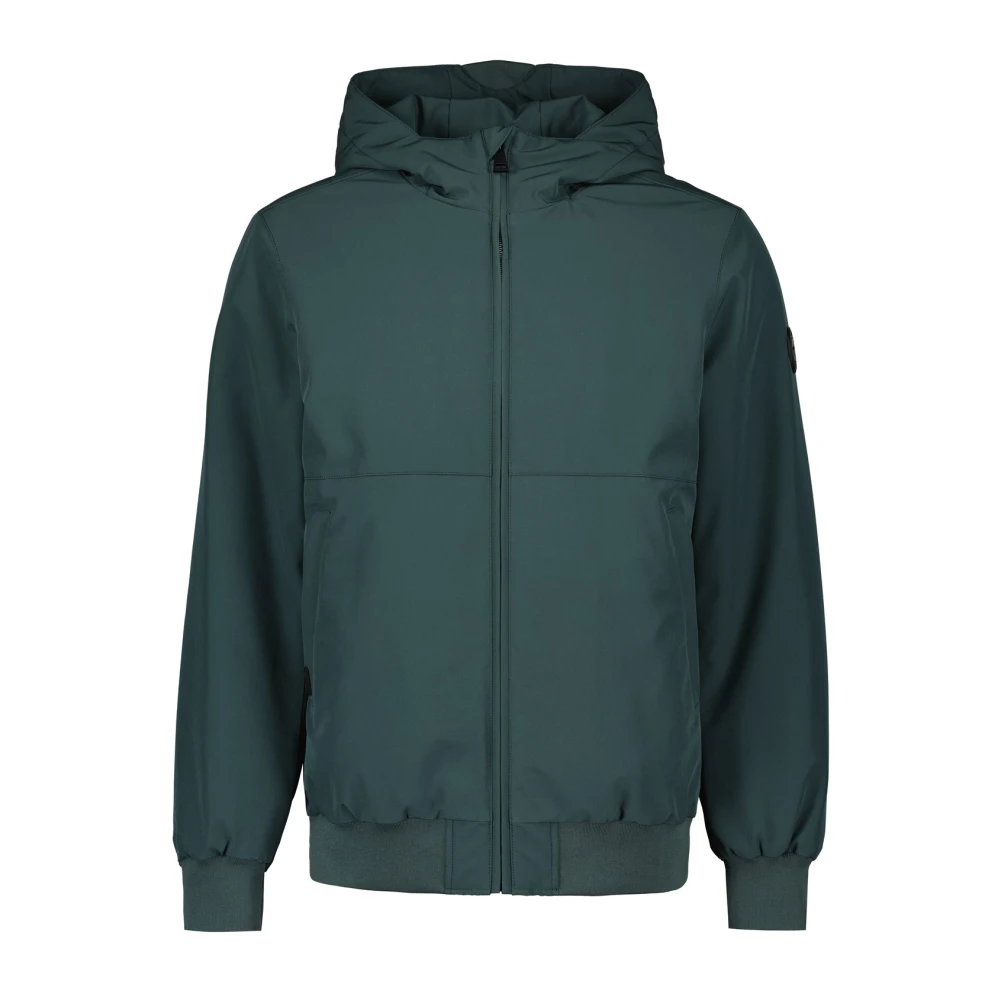 Airforce bomber groen effen rits slim fit