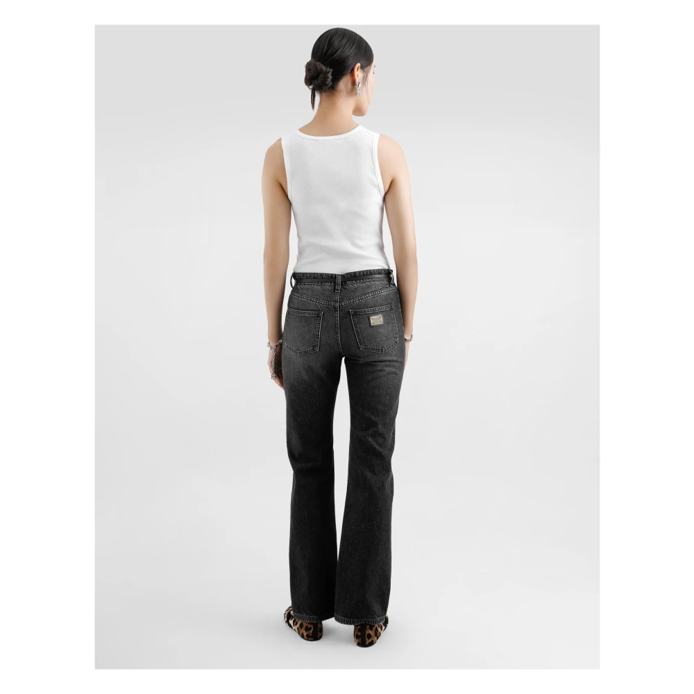 Dolce & Gabbana Witte Mouwloze Ronde Hals Shirt White Dames