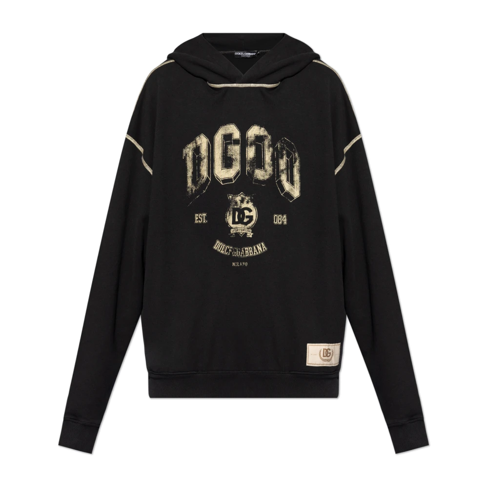 Dolce & Gabbana Sweatshirt met Print Black Heren