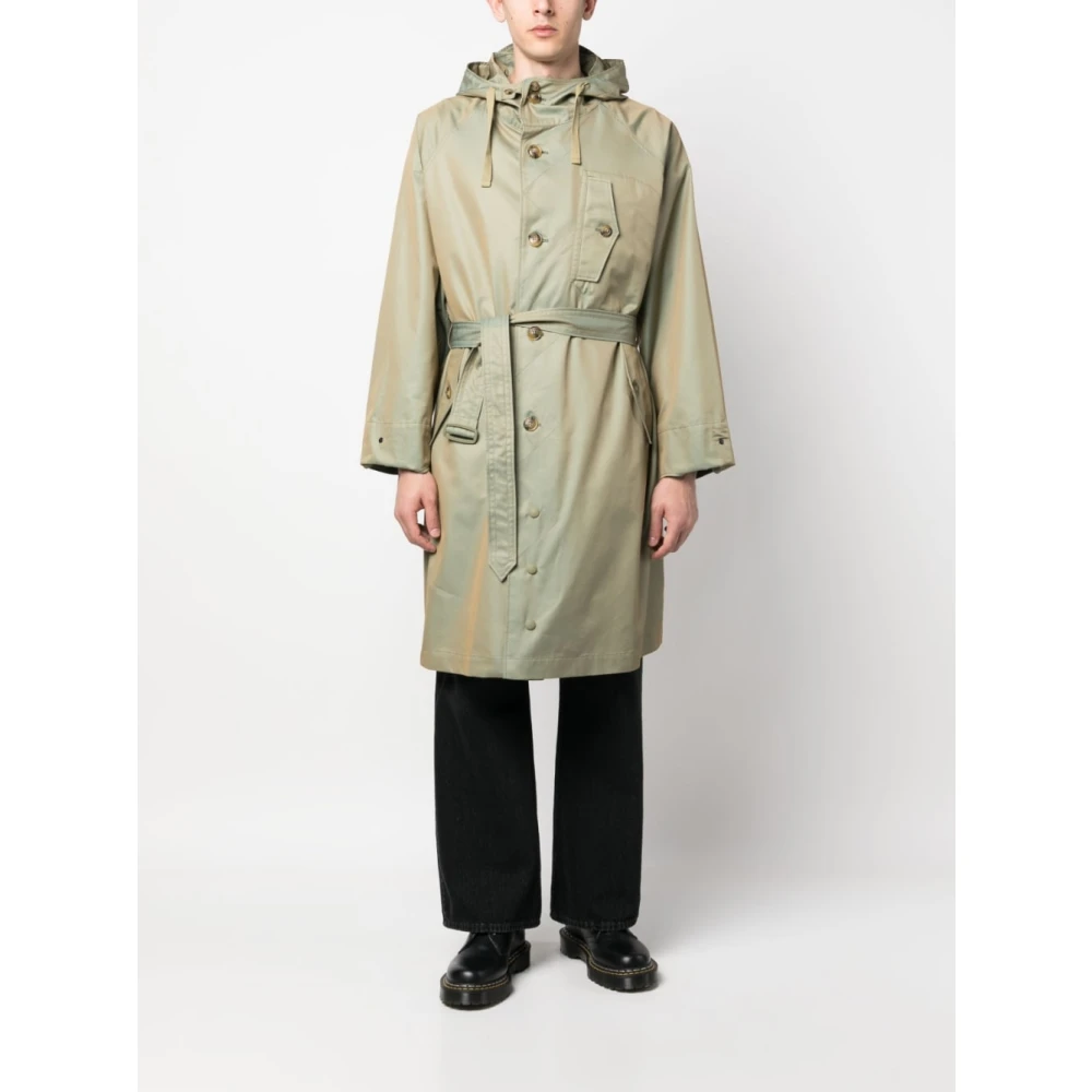 Baracuta Groene Jassen met Capuchon en Zakken Green Heren