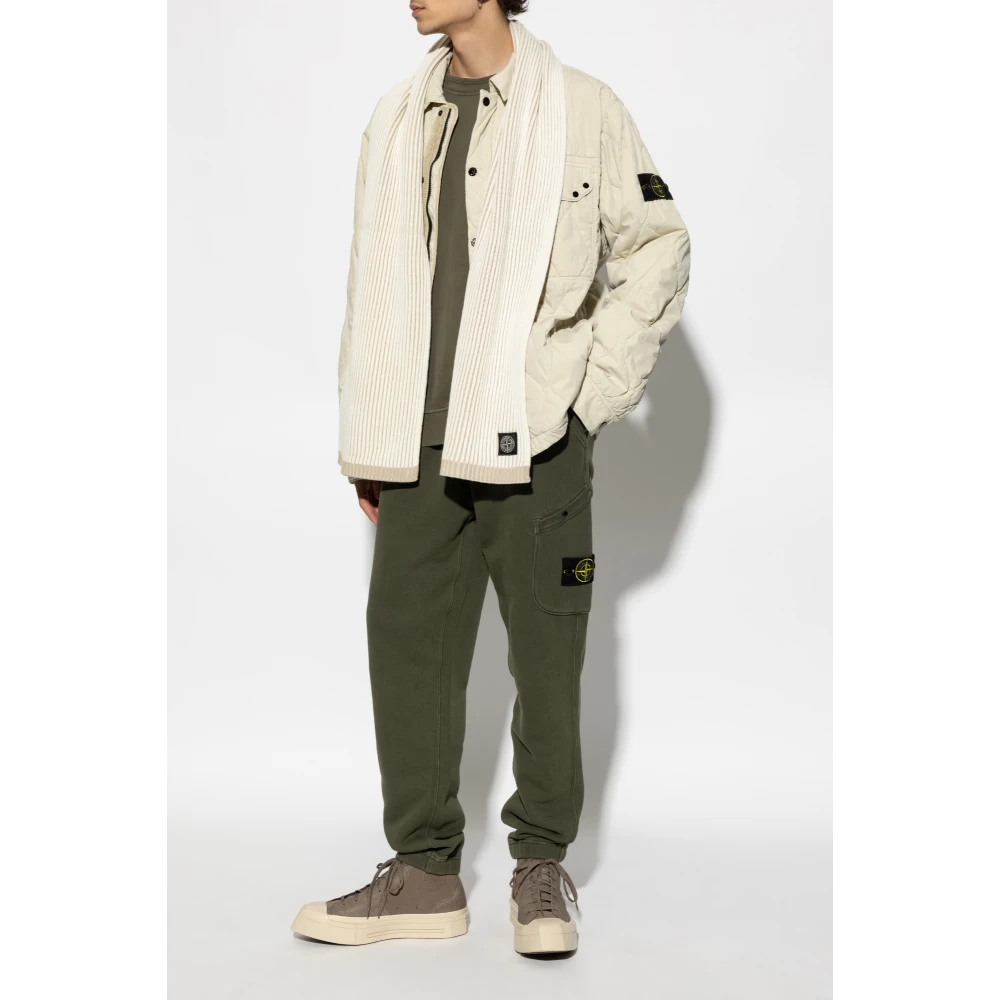 Stone Island Sweatshirt met Logo Green Heren