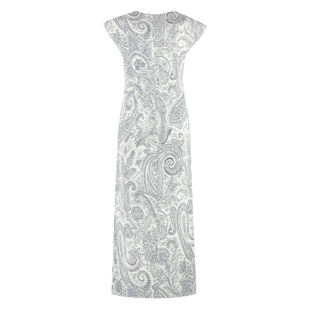 ETRO Viscose Jurk met Paisley Print White Dames