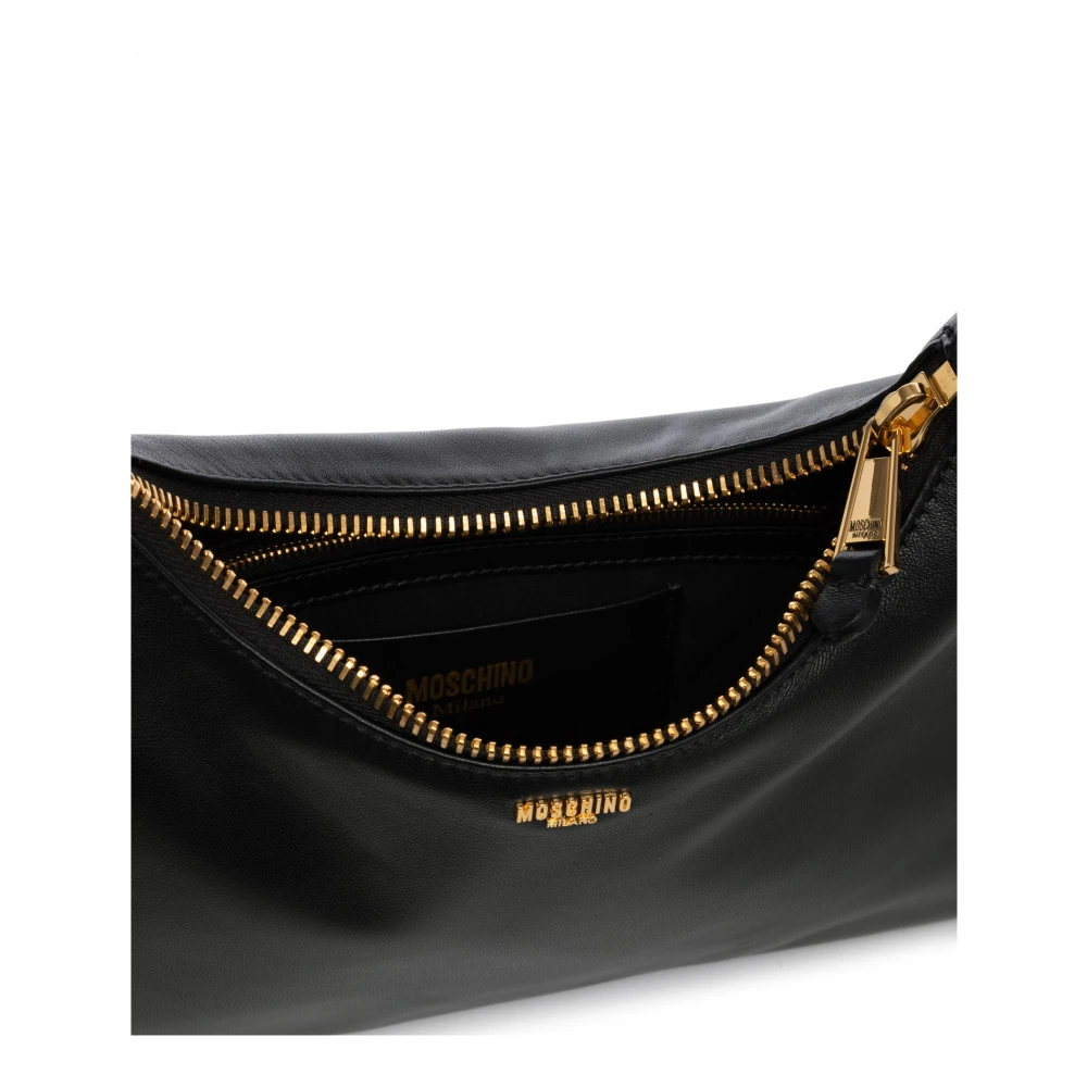Moschino Stijlvolle Lettering Hobo Tas Black Dames