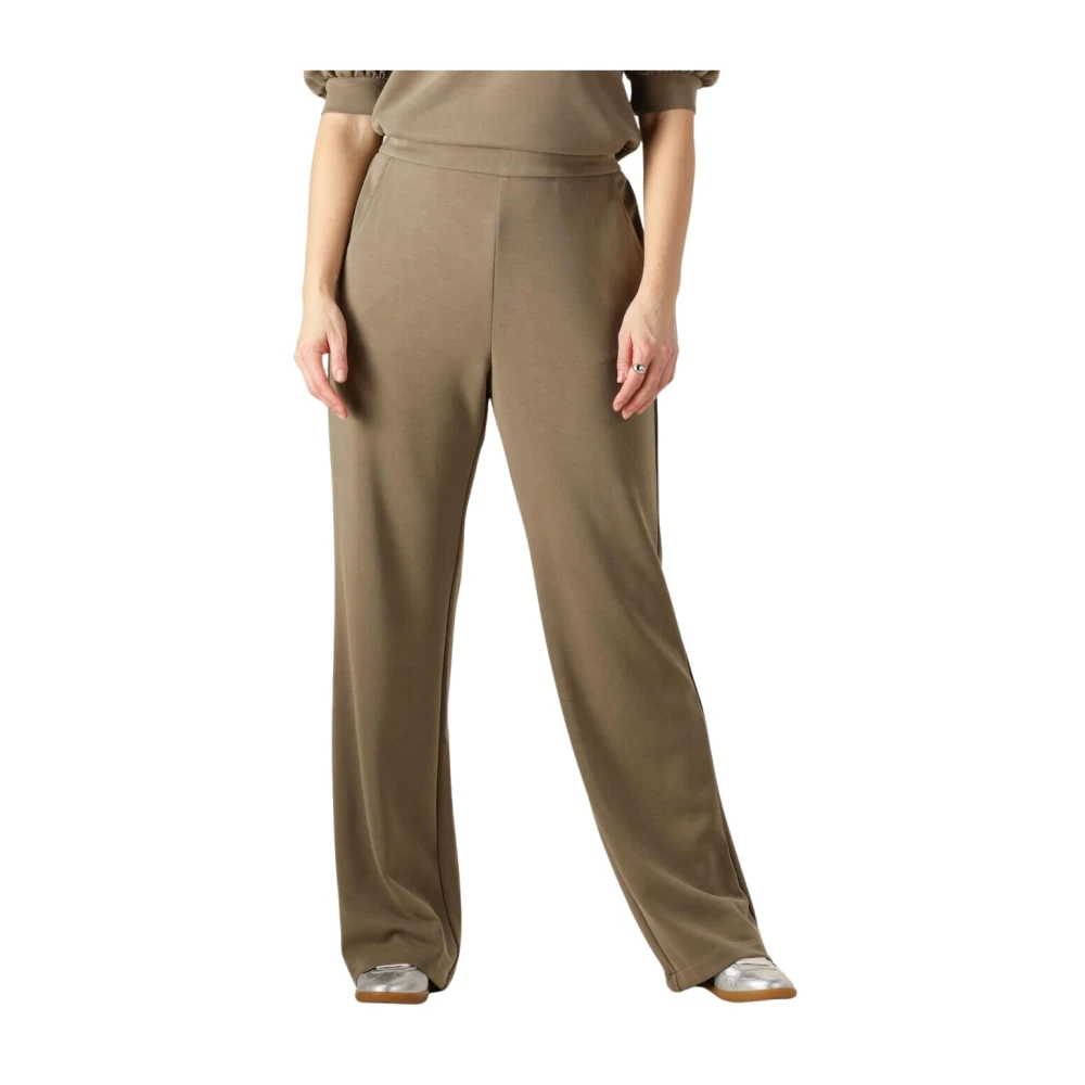 Notre-v Olijfgroene Stijlvolle Pantalons Brown Dames