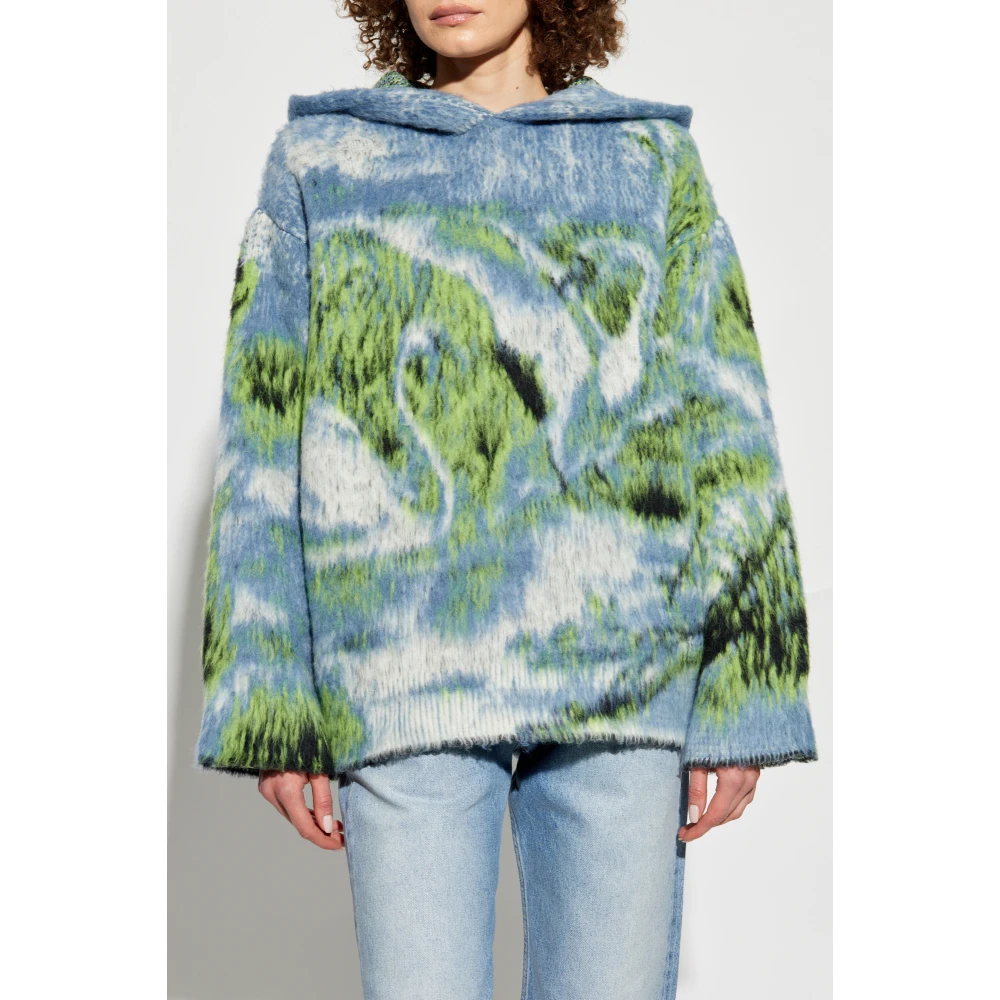 The Attico Hoodie Blue Dames
