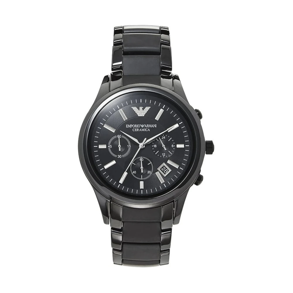 Emporio Armani Mannelijk Zwart Accessoires Heren, One Size, Ar 1452 Horloge