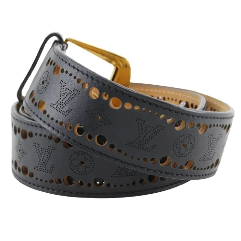Louis Vuitton Vintage Pre-owned Leather belts Black Heren