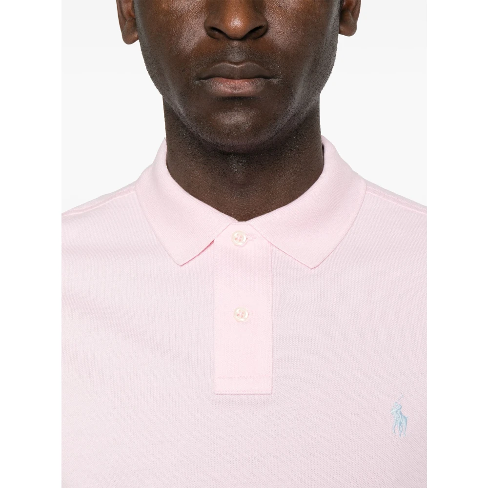 Polo Ralph Lauren Aangepaste Slim Fit Katoen Mesh Polo Pink Heren