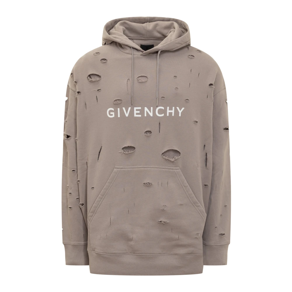 Givenchy Edgy Hole Hoodie Beige Heren