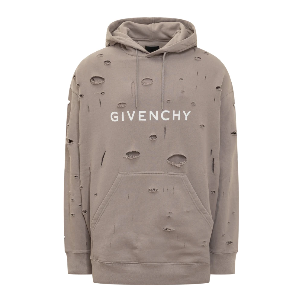Givenchy Oversized Hole Hoodie Beige Heren