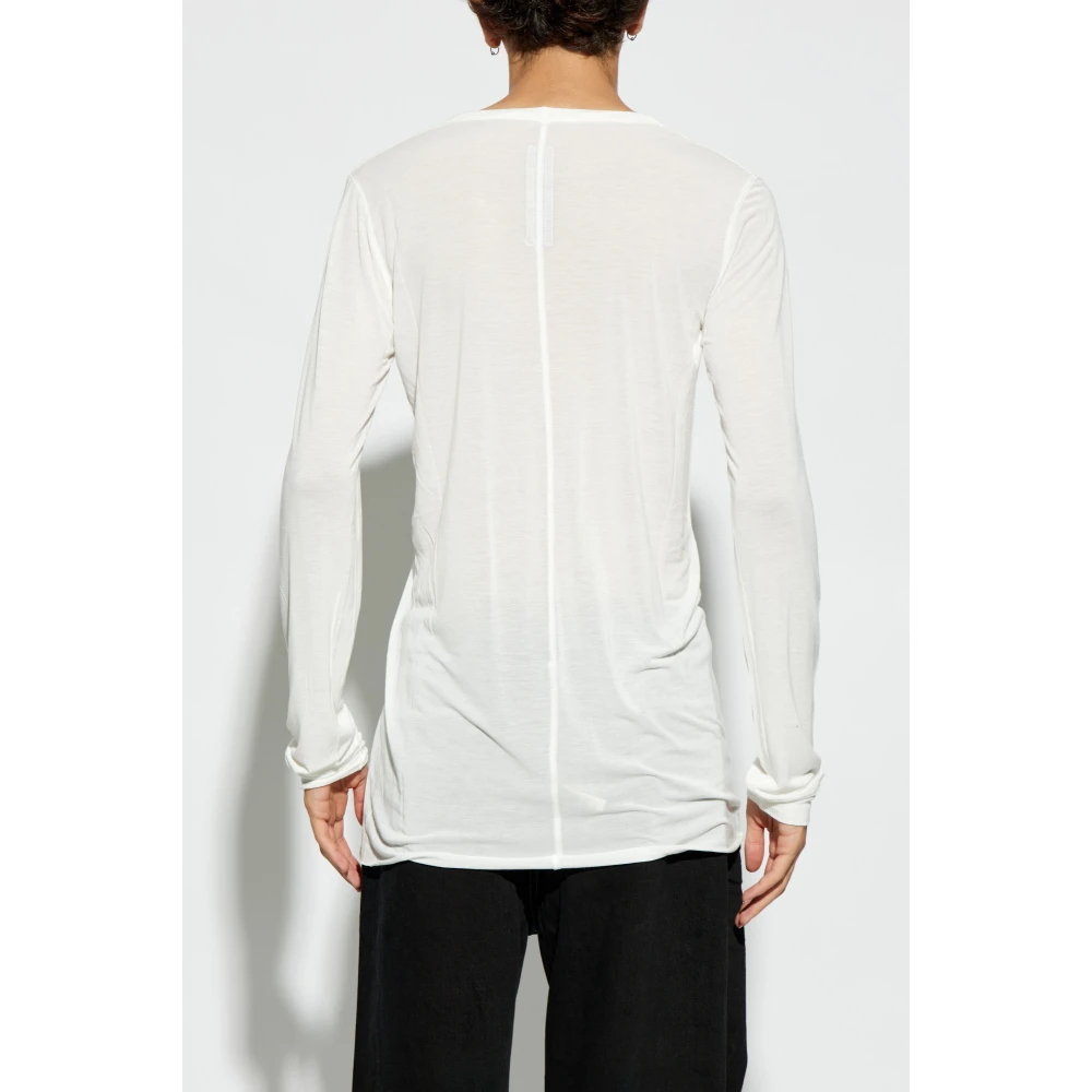 Rick Owens Lange T-shirt White Heren