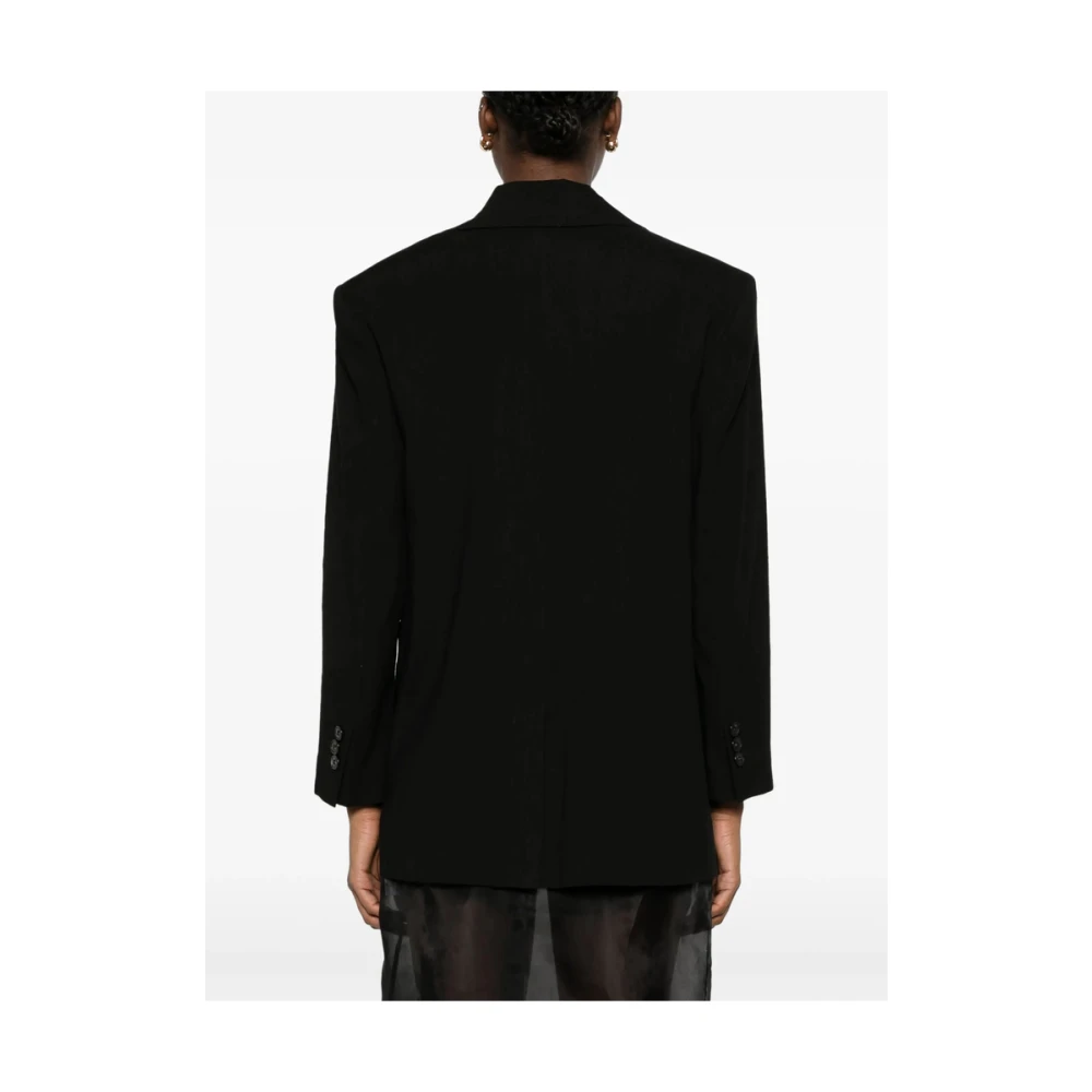 Marella Zwarte Geknoopte Jas Emily R. Stijl Black Dames