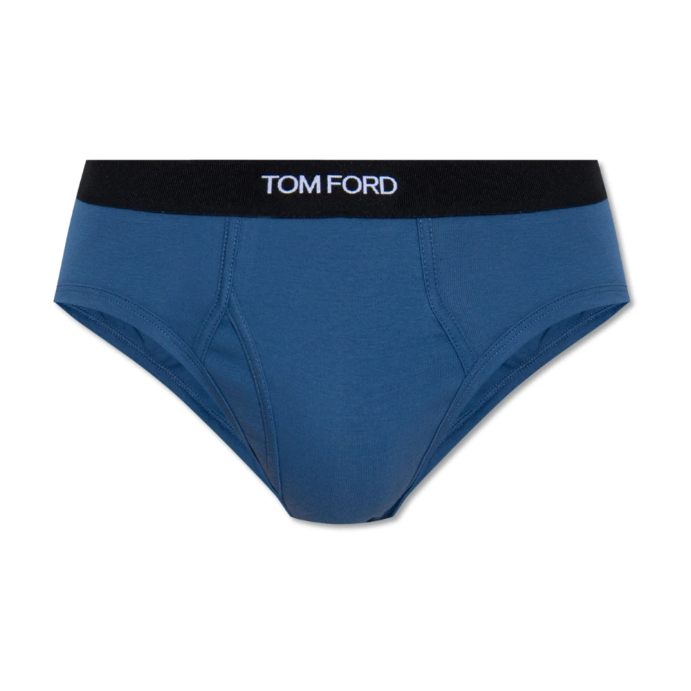 Tom Ford Slips met logo Blue Heren