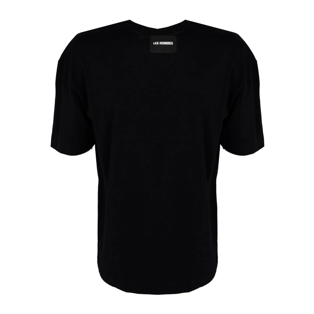 Les Hommes Klassieke Ronde Hals T-Shirt Black Heren