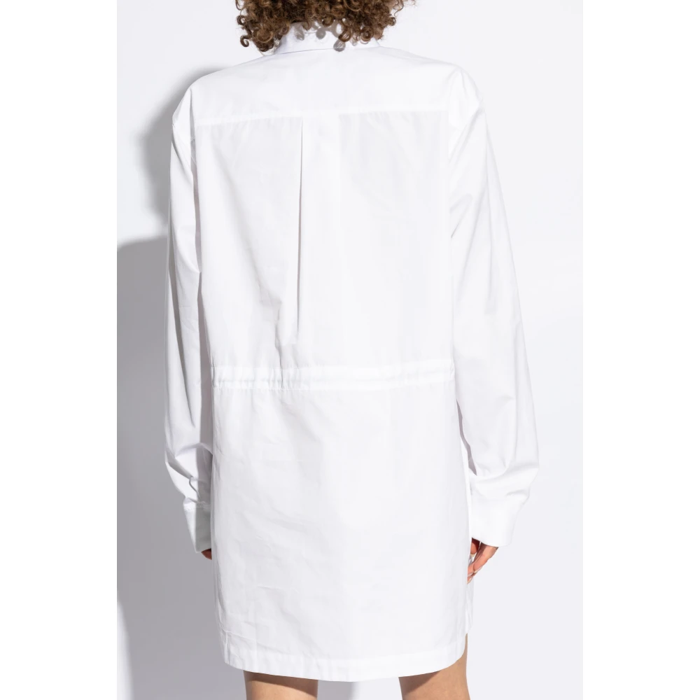 Dsquared2 Katoenen jurk met zakken White Dames