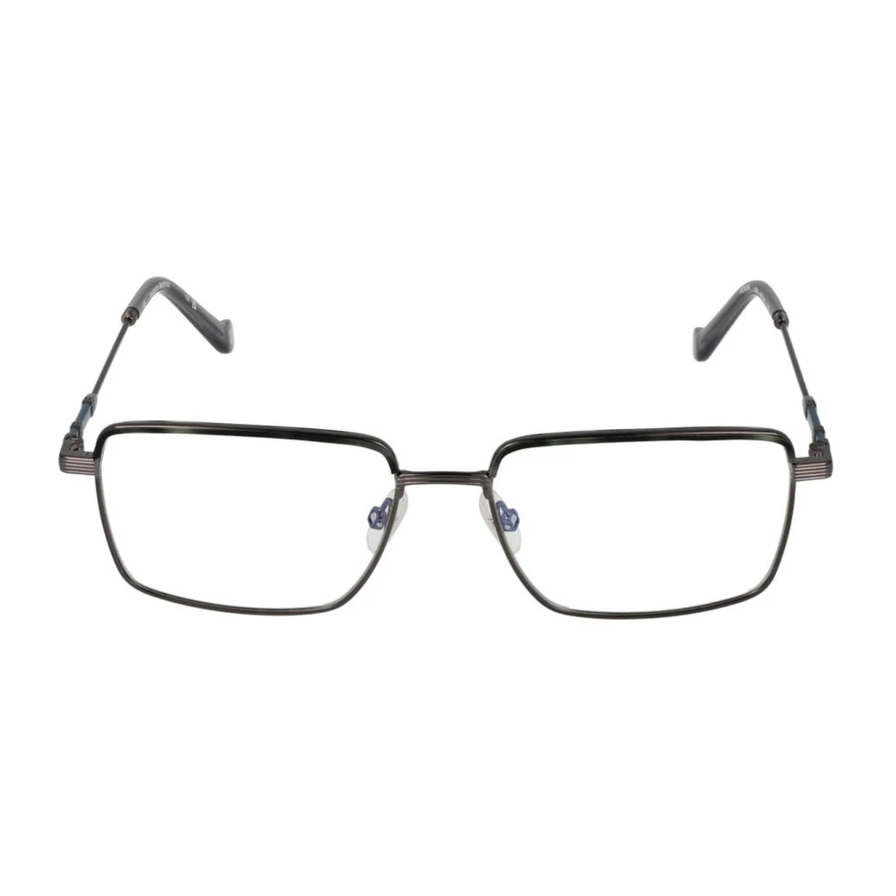 Hackett Metalen Rechthoek Blauwfilter Optische Monturen Gray Heren