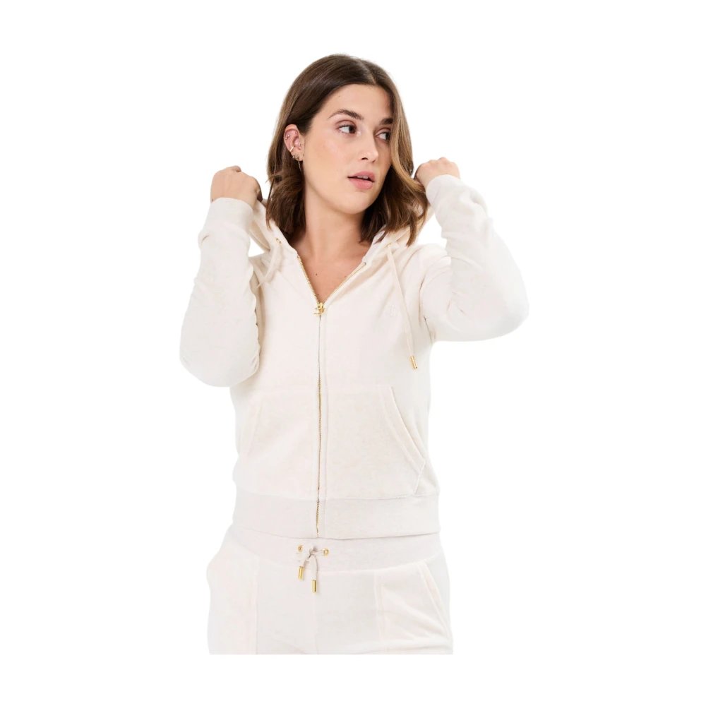 Juicy Couture Velours hoodie met gotisch detail White Dames