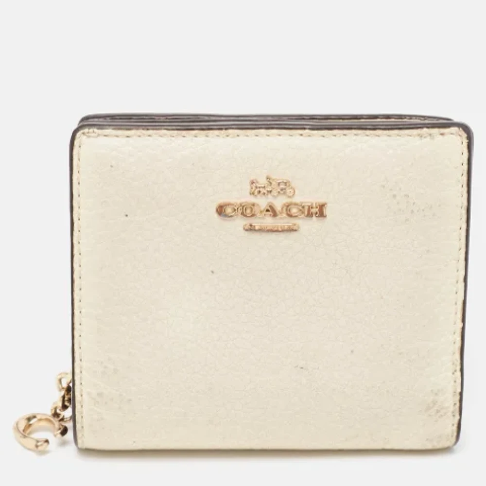 Coach Pre-owned Leather wallets White Dames