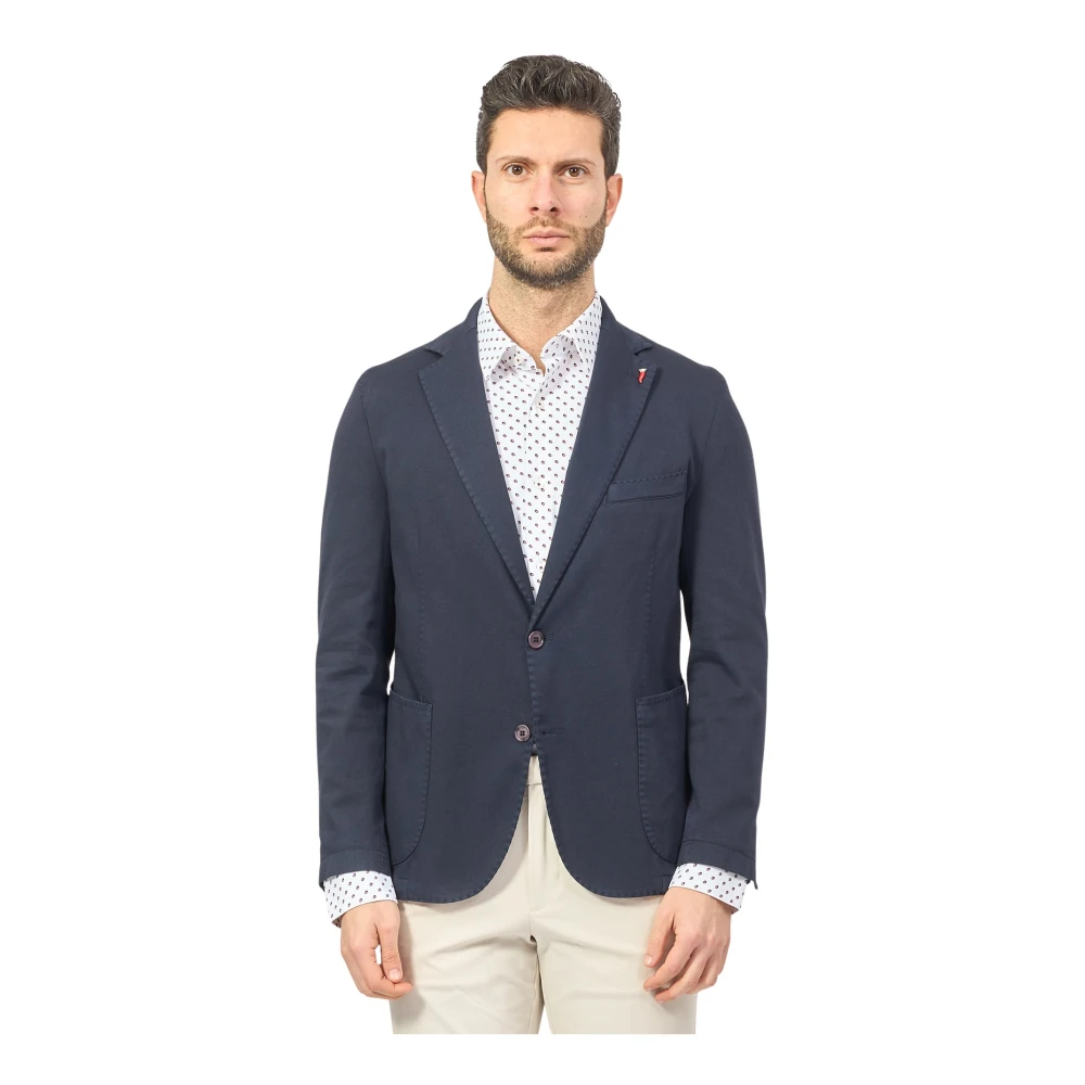 Mulish Blauwe jassen met peperpin Blue Heren