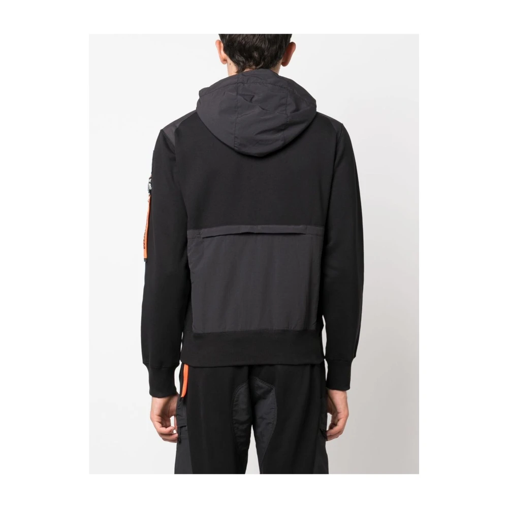 Parajumpers Zwarte Electra Hoodie met Trechterhals Black Heren