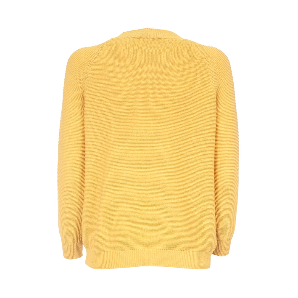 Max Mara Weekend Katoen Gebreid Linz Sweater Yellow Dames