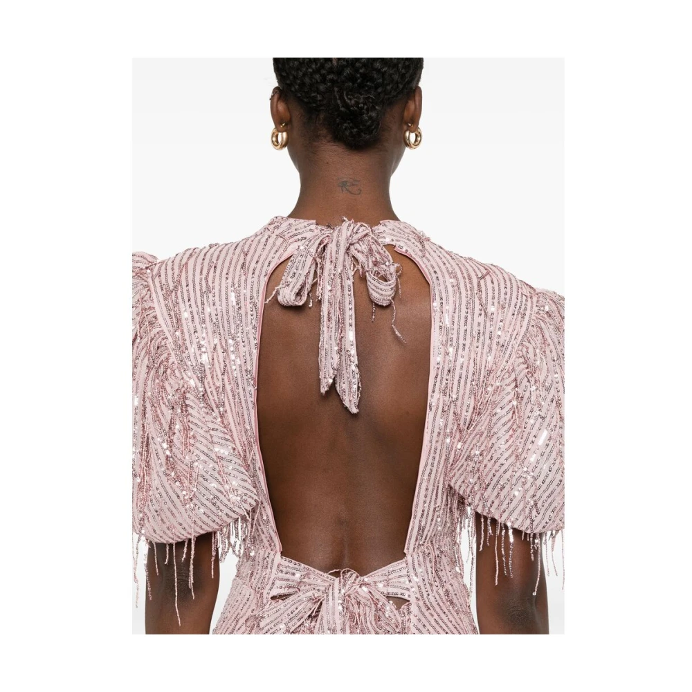 Rotate Birger Christensen Pailletversierde Roze Jurk Pink Dames