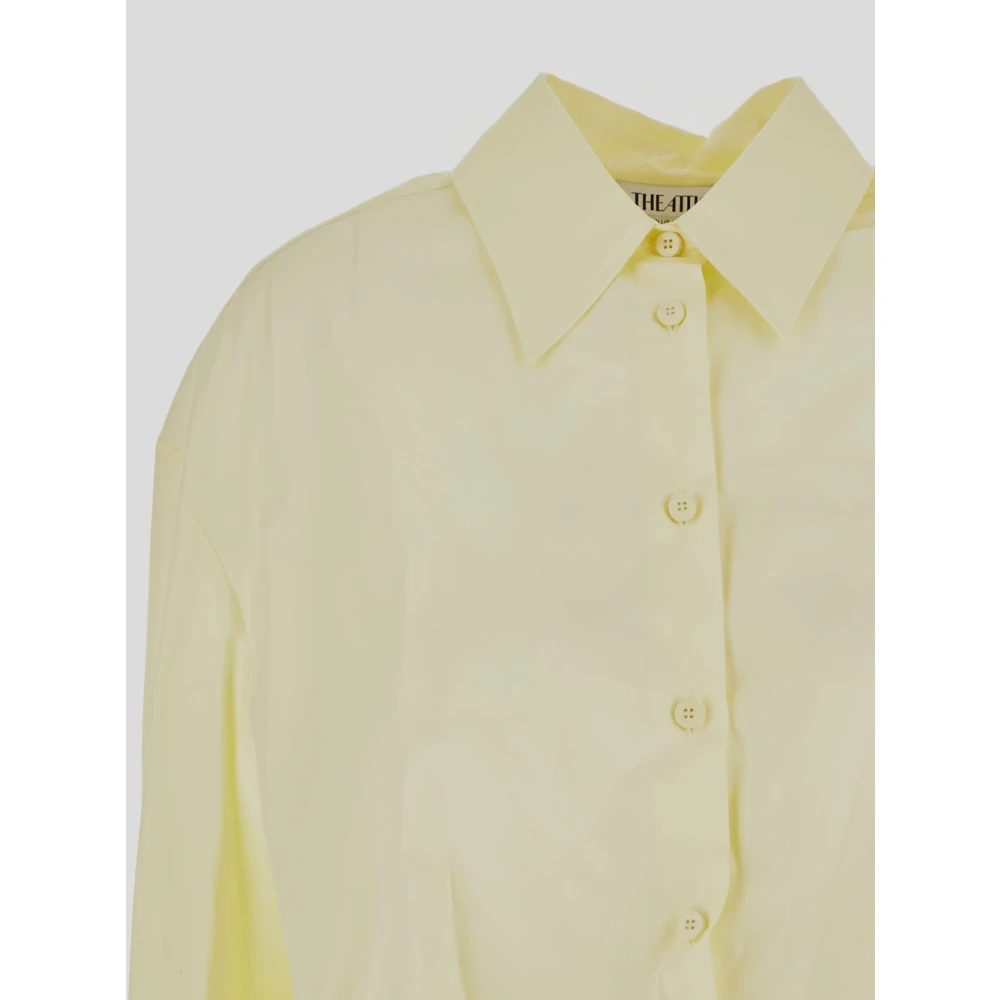 The Attico Stijlvolle Hatty Overhemd Mini Jurk Yellow Dames