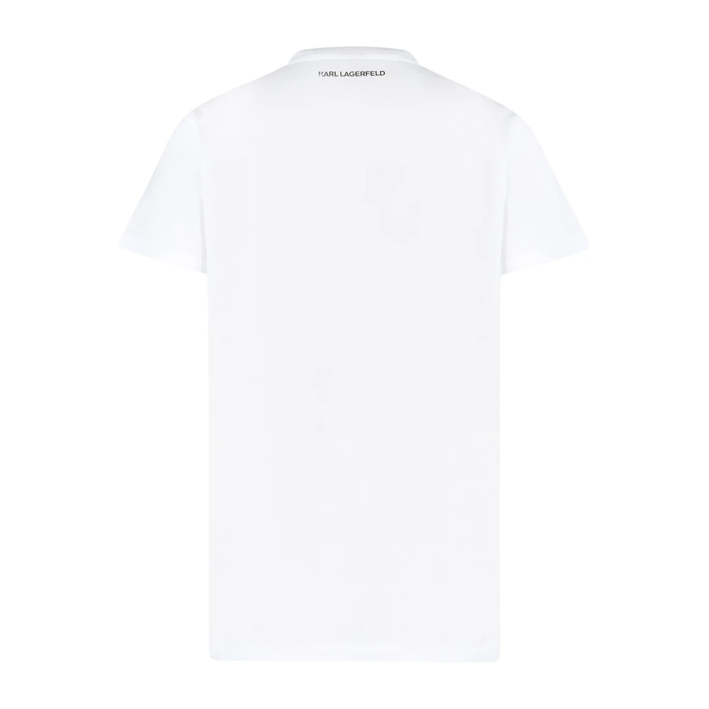 Karl Lagerfeld Biologisch katoenen T-shirt met Karl-print White Dames
