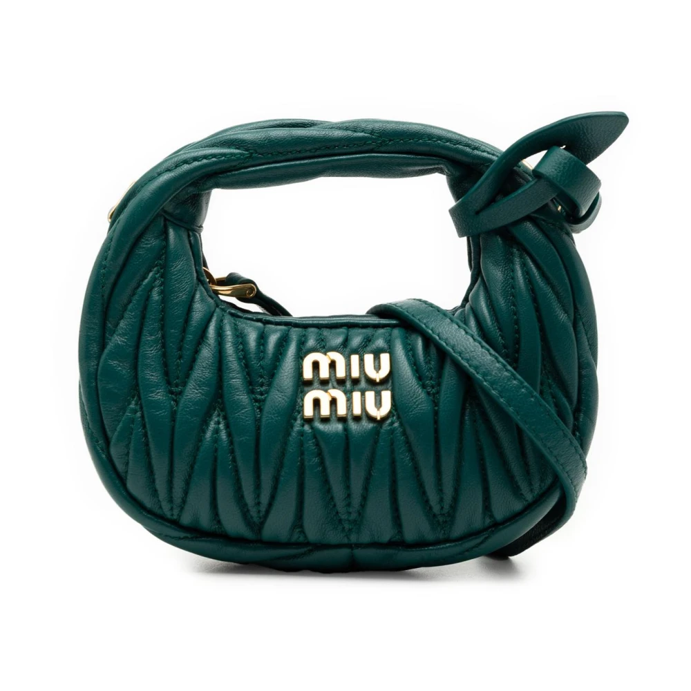 Miu Miu Pre-Owned Women's Green Vintage Handbags, One Size, Pre-Owned Leather Mini Handbag