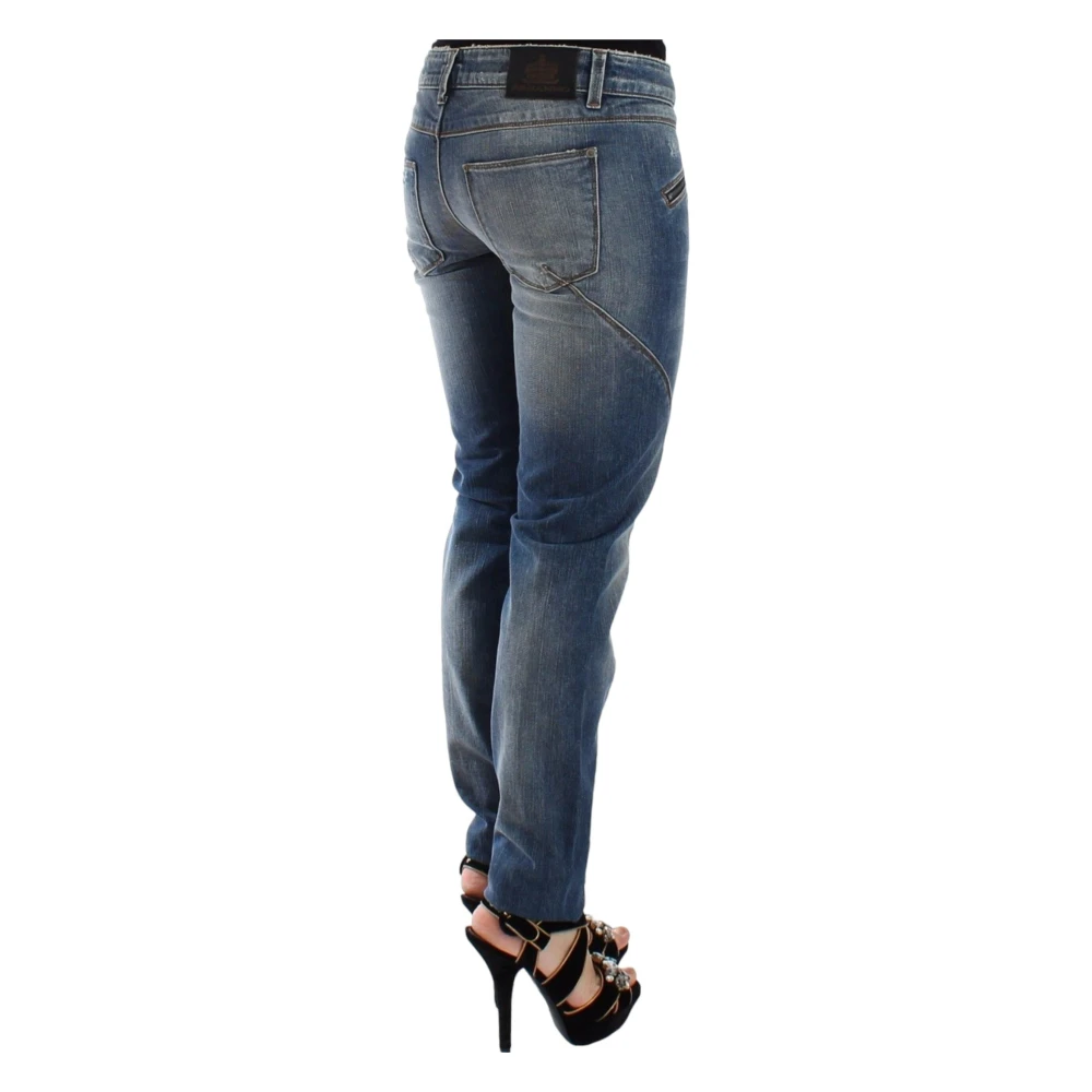 Ermanno Scervino Blauwe Slim-Fit Denim Jeans Blue Dames