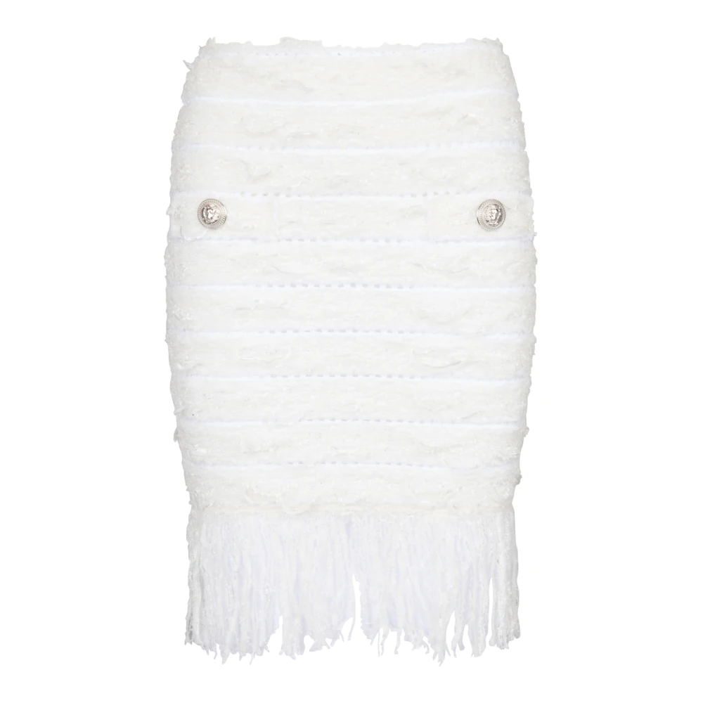 Balmain Tweed rok White Dames