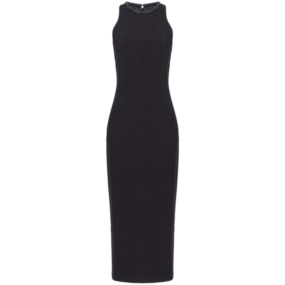pinko Elegante Zwarte Jurk Black Dames