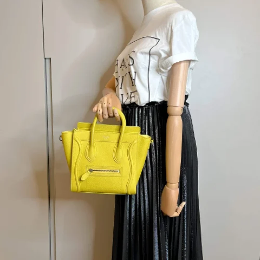 Celine Vintage Pre-owned Leather celine-bags Yellow Dames