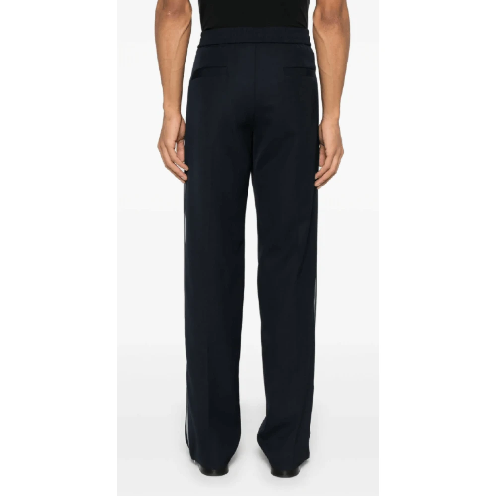 Gucci Blauwe Logo-Patch Broek Blue Heren