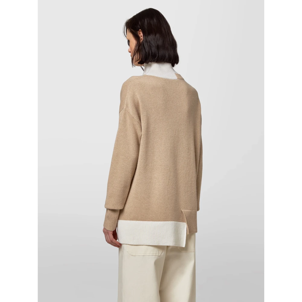 Alpha Studio Bicolor coltrui Beige Dames