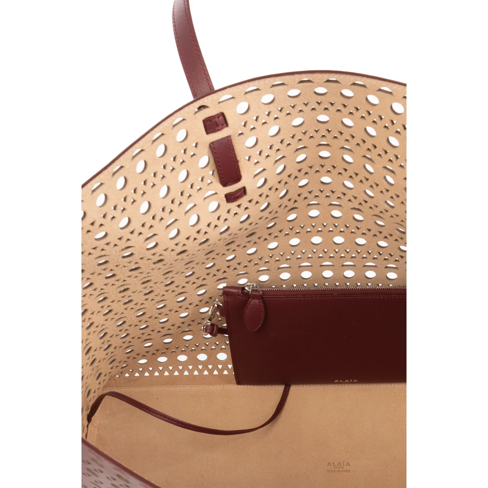 Alaïa Mina 44 Shopper Bag Red Dames
