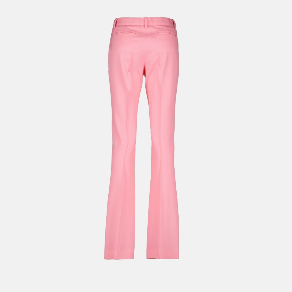 Versace Wijde wollen broek Pink Dames