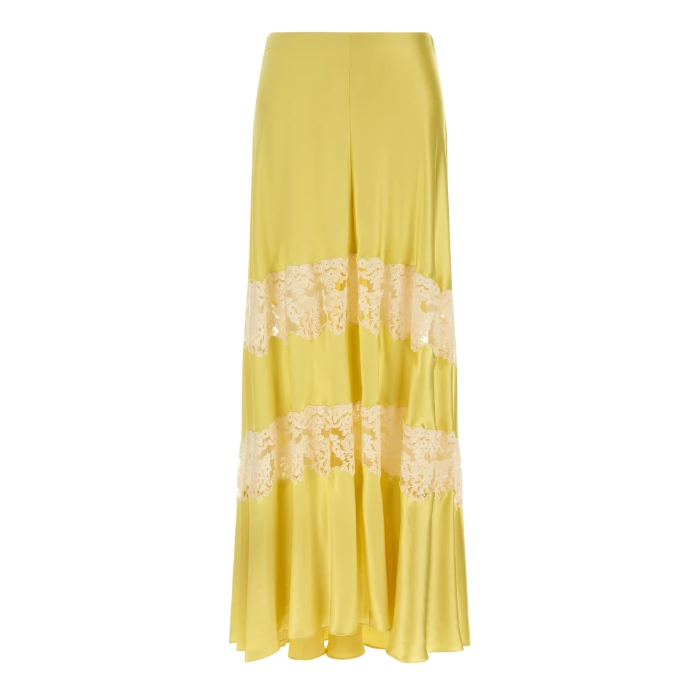 Alberta Ferretti Women's Yellow Long Skirt