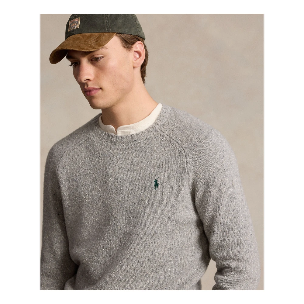 Ralph Lauren Rondgebreide trui Gray Heren