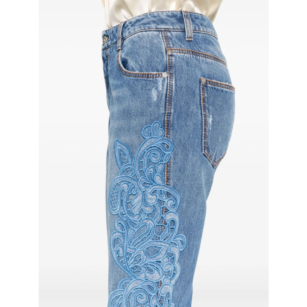 Ermanno Scervino Katoenen Casual Broek Blue Dames