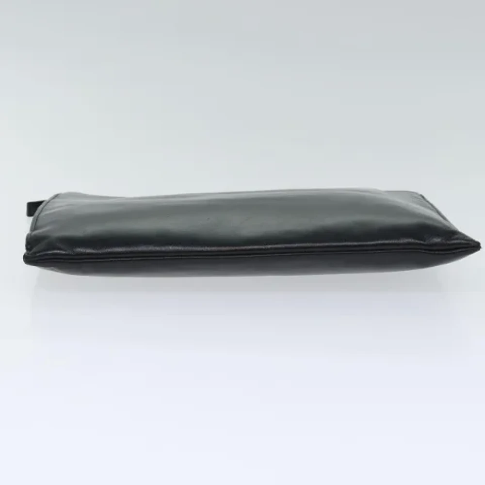 Saint Laurent Vintage Pre-owned Leather clutches Black Dames