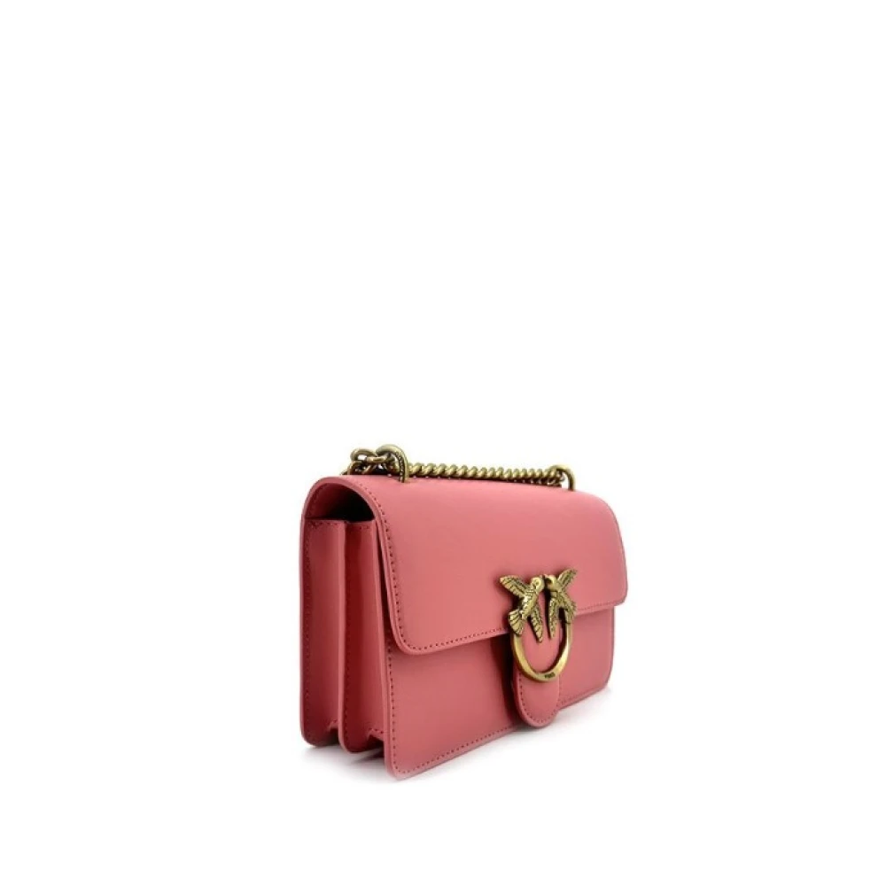 pinko Liefdesvogels Metalen Gesp Schoudertas Pink Dames