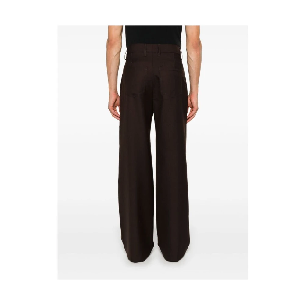 Séfr Bruine Gestreepte Straight Leg Jeans Brown Heren