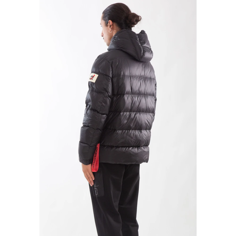 Afterlabel Glanzende Hooded Donsjas Black Heren