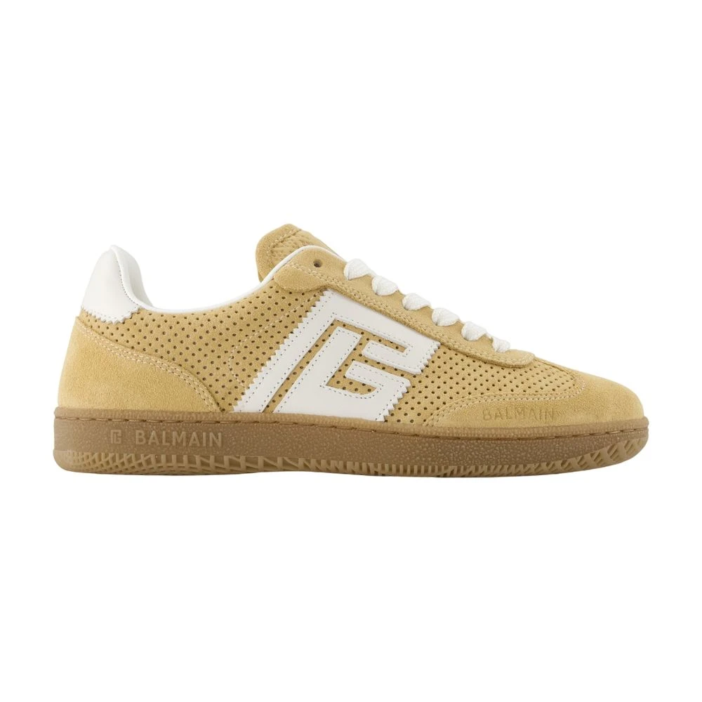 Balmain Beige Swan Trainers - Leather - Female - Sneakers - 8 Uk - Shoes