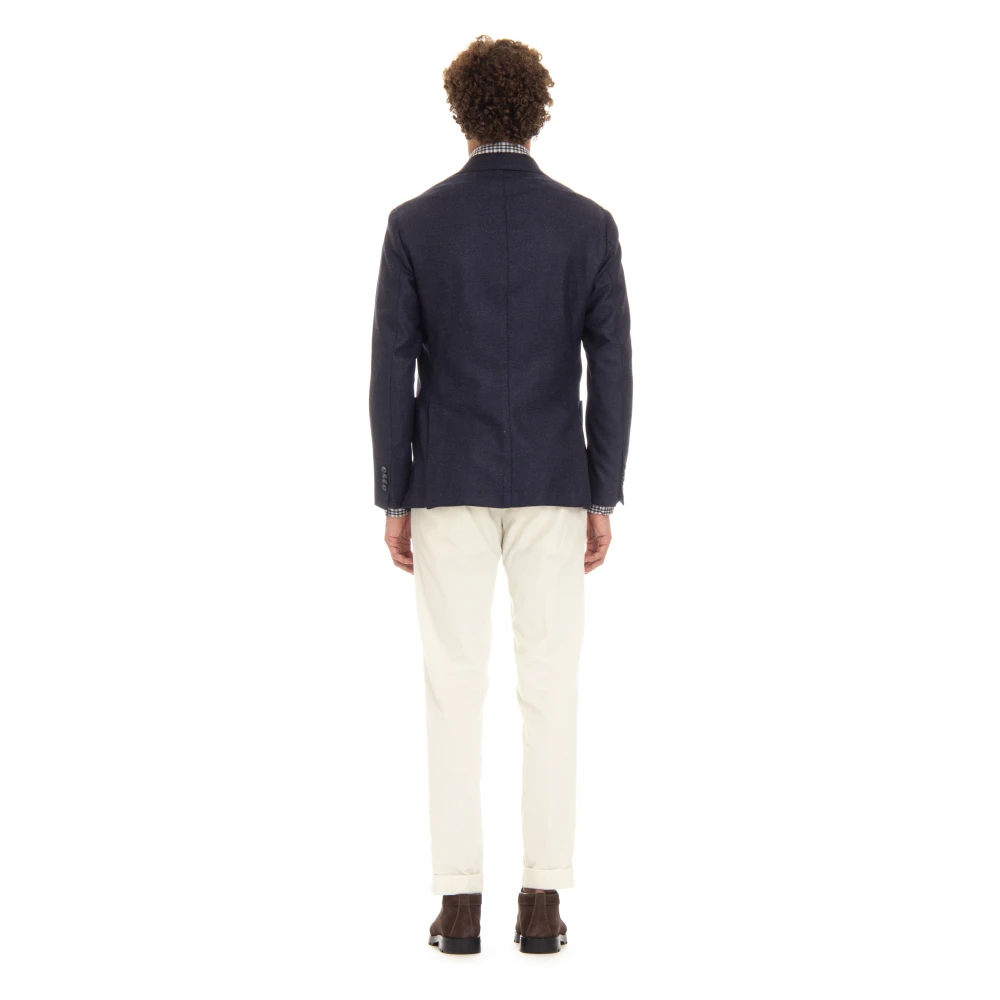 Barba Blauw enkelknoopsjasje drie knopen Blue Heren