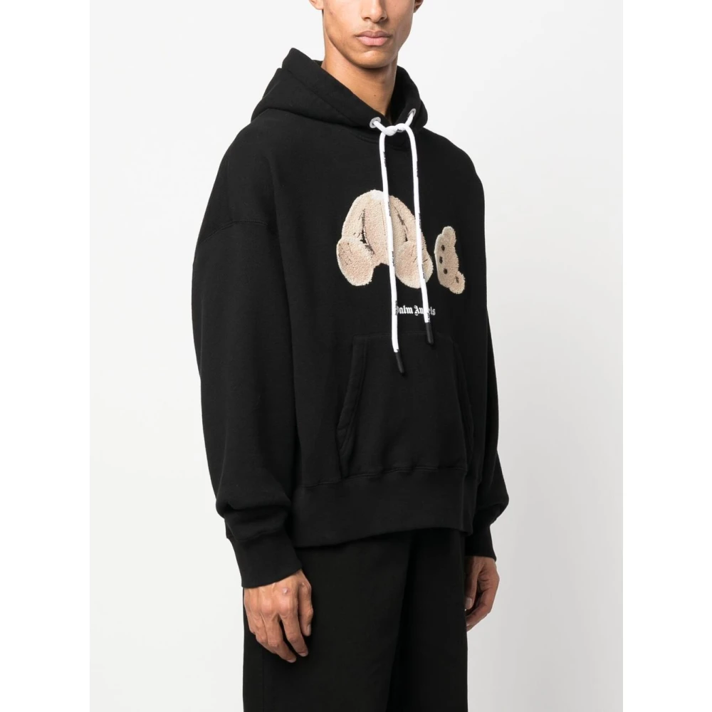 Palm Angels Hoodie Bear Black Heren