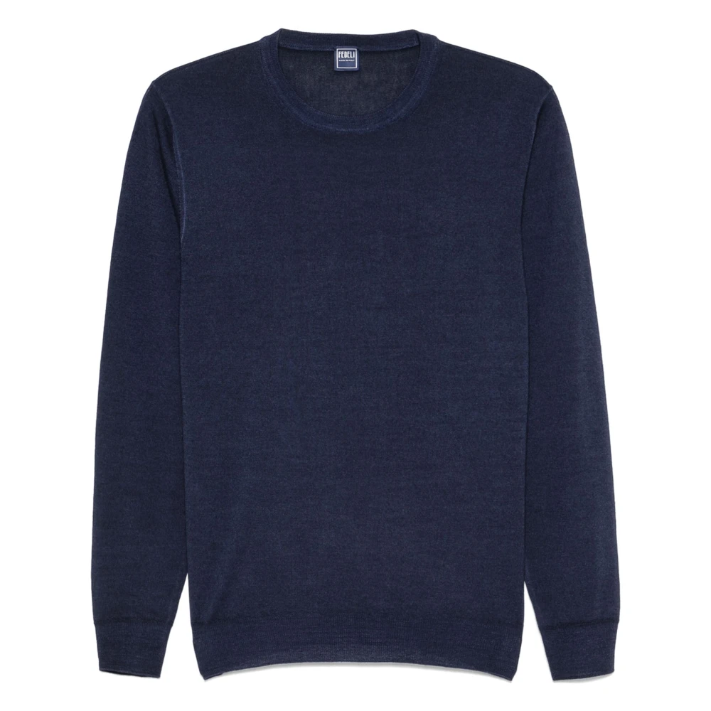 Fedeli Italiaanse wol knitwear Blue Heren